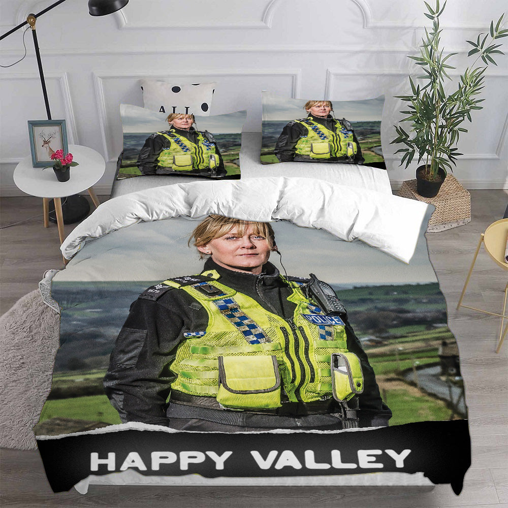 Happy Valley Season 3 Cosplay Bedding Set Duvet Cover Pillowcases Halloween Home Decor
