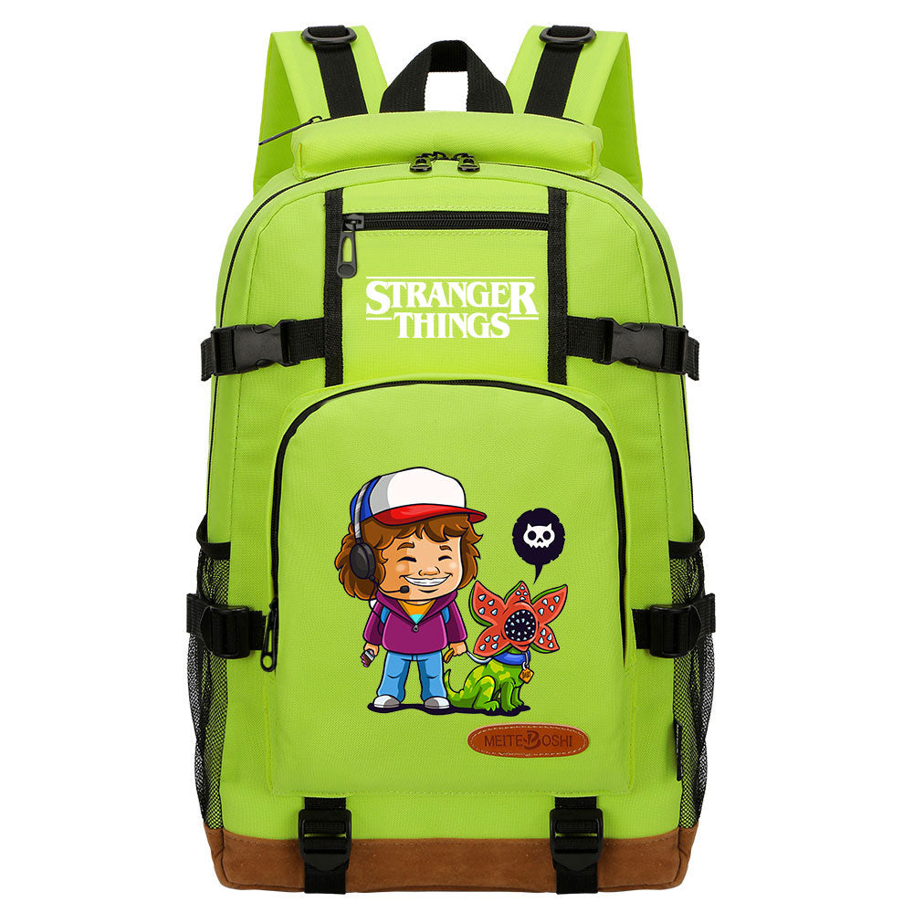 Strangers Things Dustin Henderson Waterproof Backpack School Notebook Travel Bag