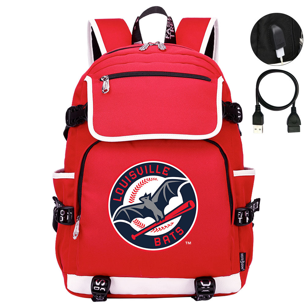 Louisville Bats Backpack School Notebook Travel Bags