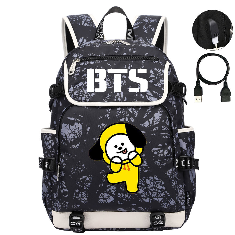 BTS Chimmy Backpack School Notebook Travel Bags