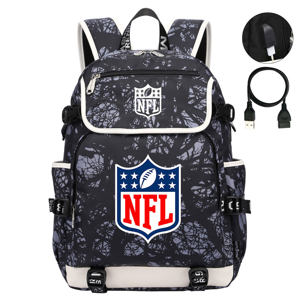 Football Team Rugby Backpack School Notebook Travel Bag