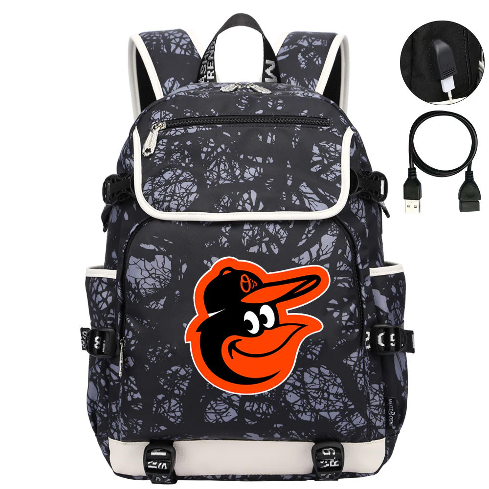 Baltimore Orioles Backpack School Notebook Travel Bags