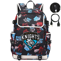 Charlotte Knights Backpack School Notebook Travel Bags