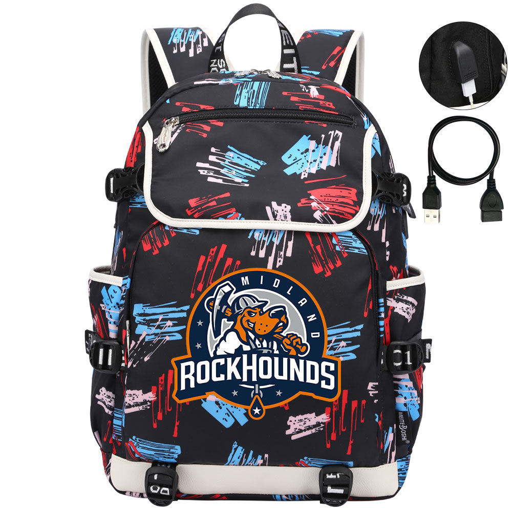 Midland RockHounds Backpack School Notebook Travel Bags