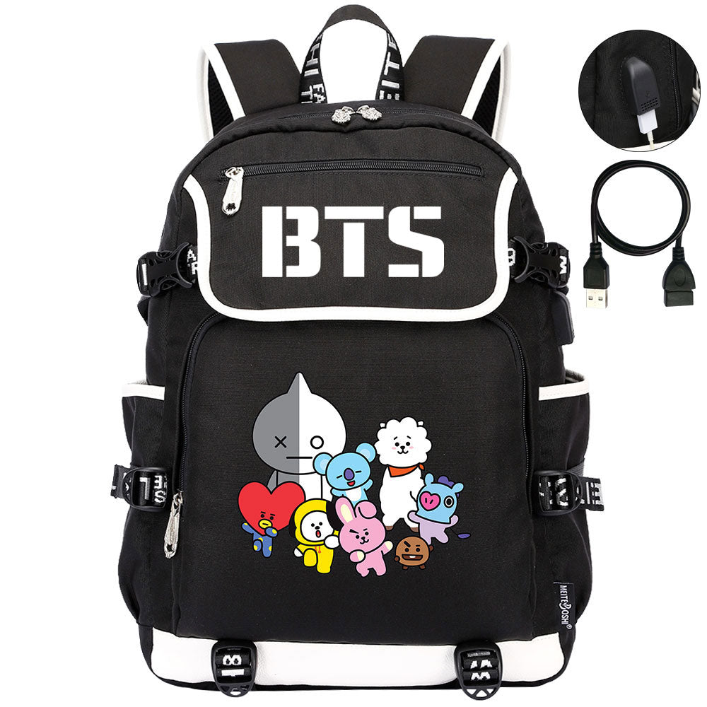 BTS Backpack School Notebook Travel Bags