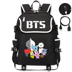 BTS Backpack School Notebook Travel Bags