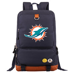 Miami Dolphins Football Team Rugby Proof Backpack NoteBook Laptop School Bag