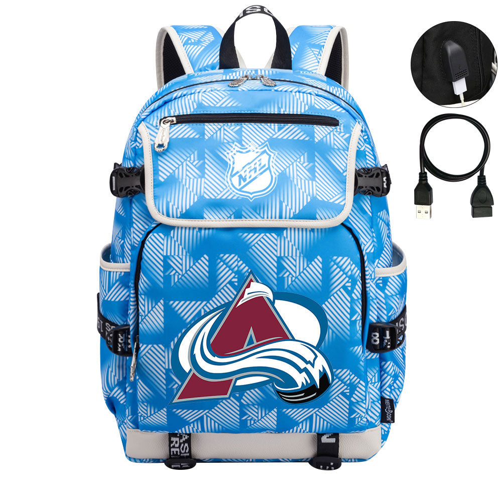 Colorado Avalanche Hockey League Backpack School Notebook Travel Bag