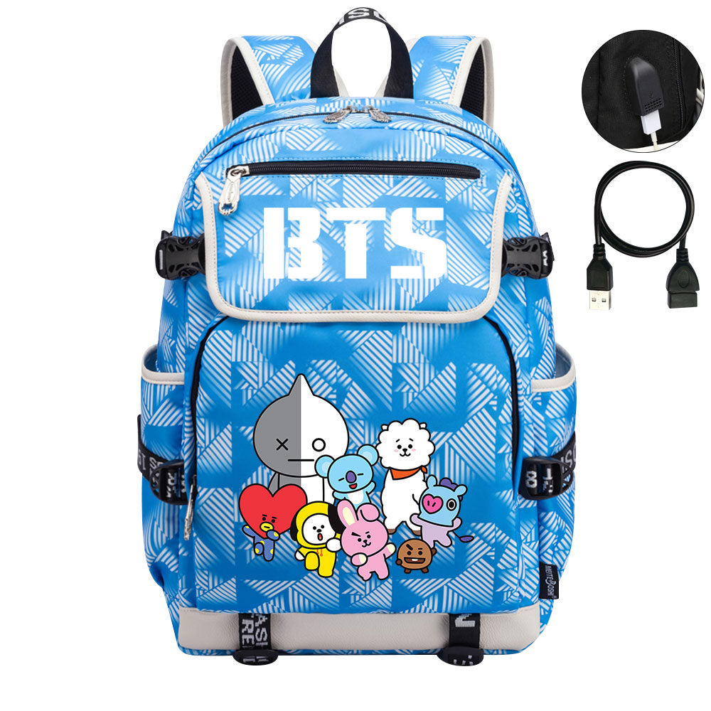 BTS Backpack School Notebook Travel Bags