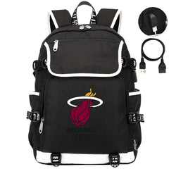 Miami Heat Backpack School Notebook Travel Bags