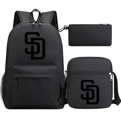 San Diego Padres Baseball School Backpack Shoulder Bag Pencil Bags 3pcs Set