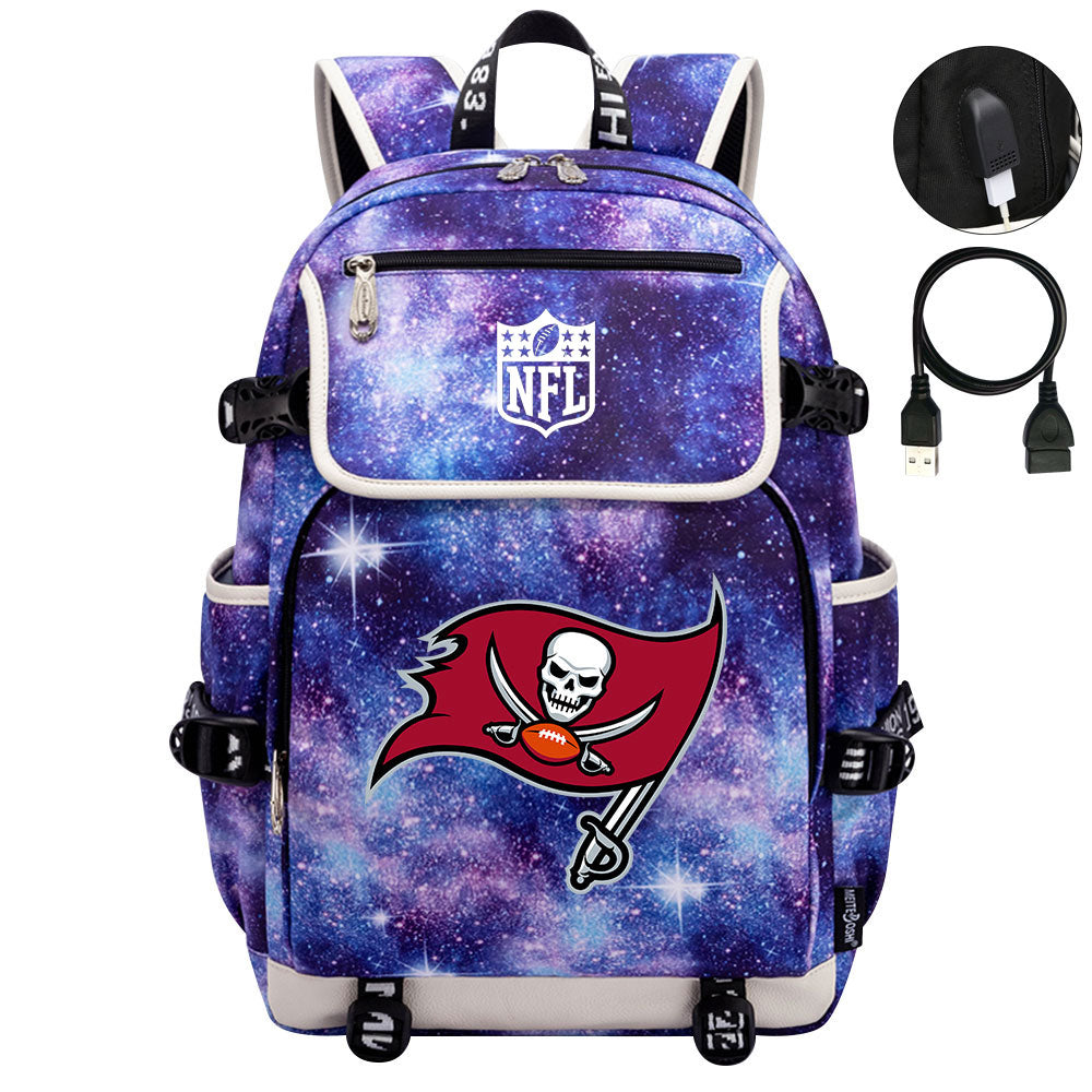 Tampa Bay Buccaneers Football Rugby Backpack School Notebook Travel Bags
