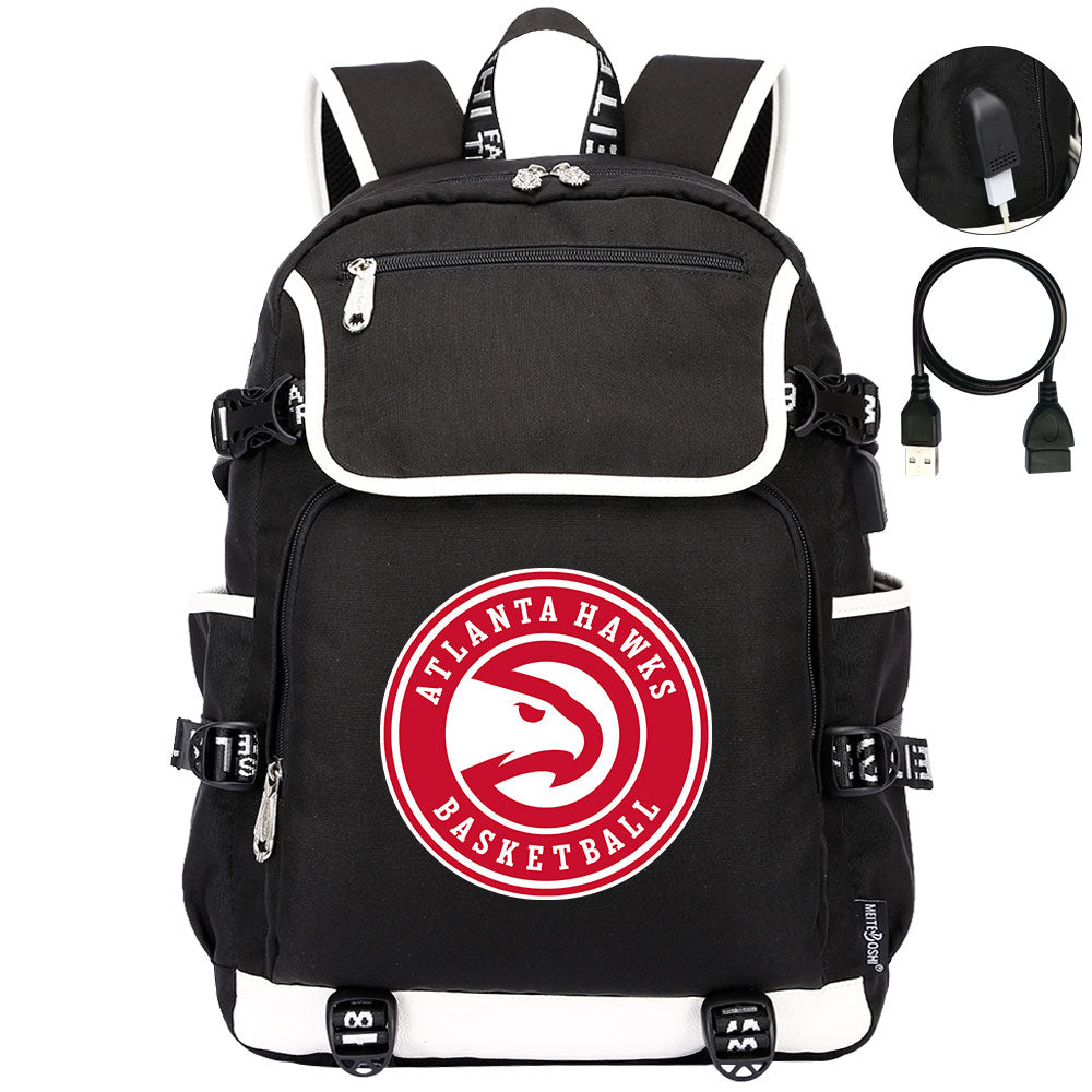 Atlanta Hawks Backpack School Notebook Travel Bags