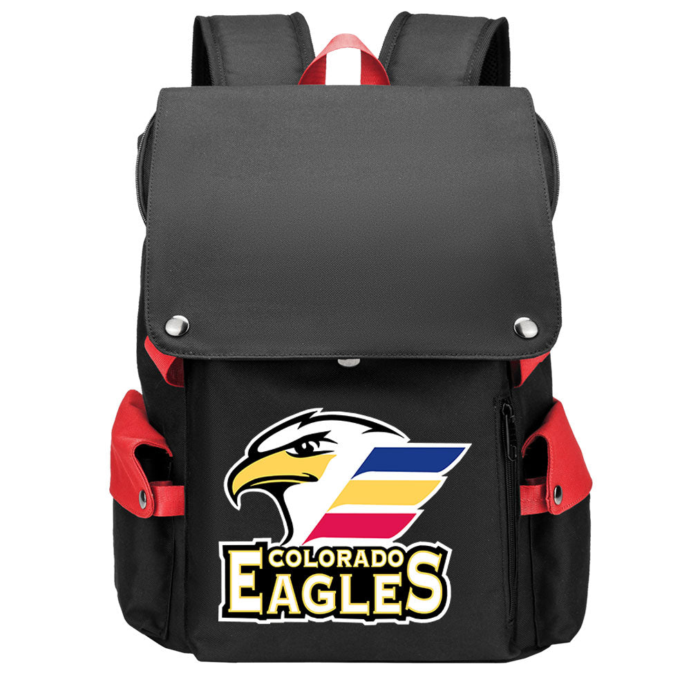 Colorado Eagles Hockey Team School Backpack Oxford Laptop Bag
