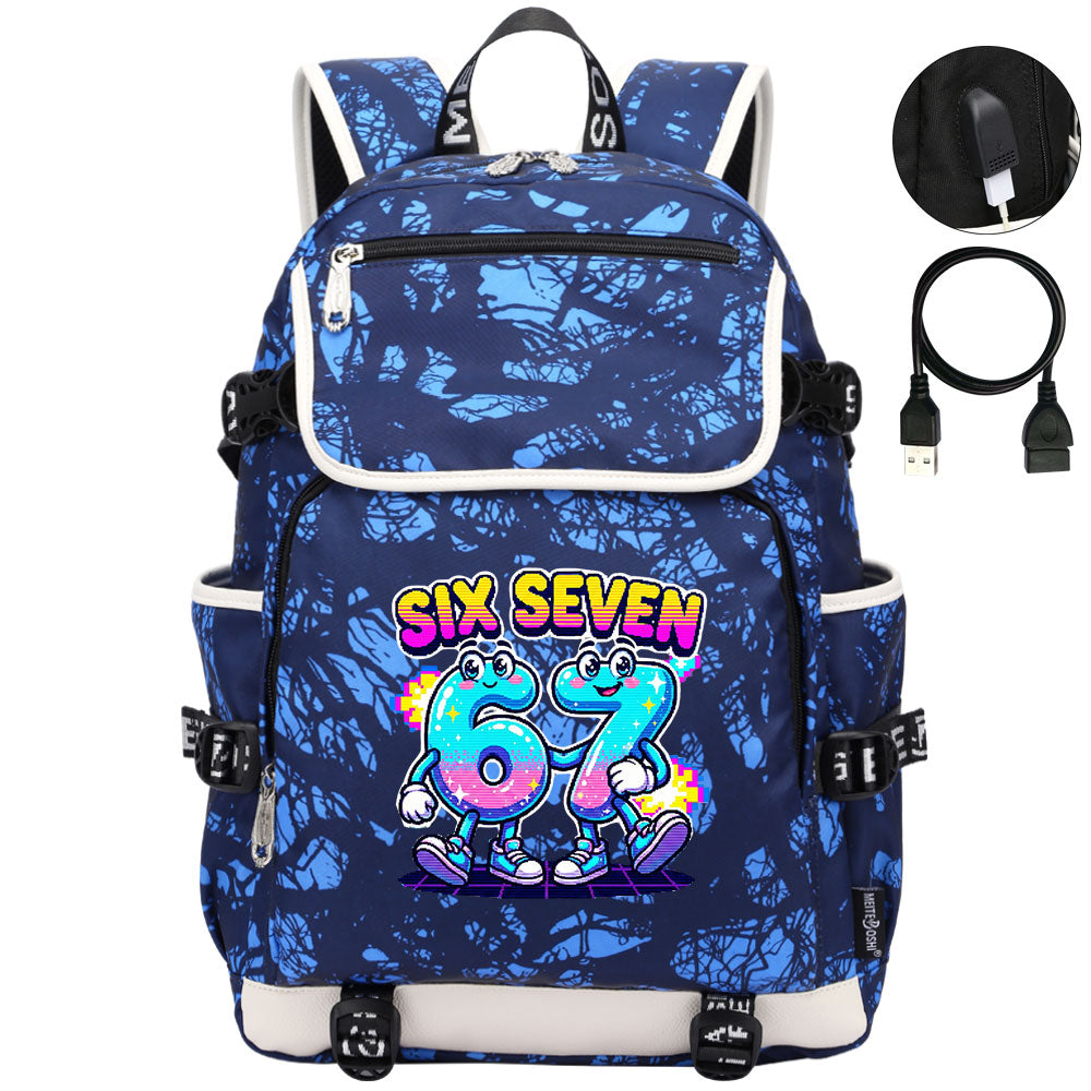 Steal a Brainrot 67 Backpack School Notebook Travel Bags