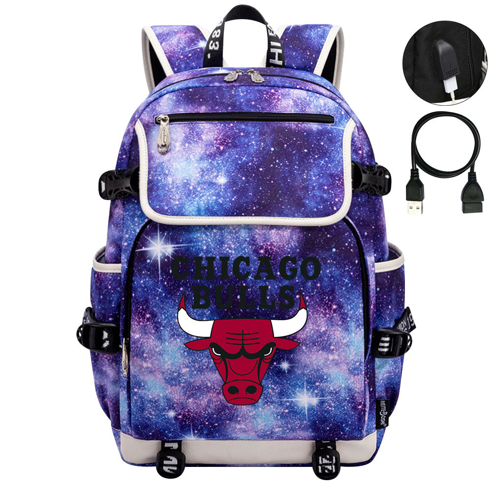 Chicago Bulls Backpack School Notebook Travel Bags