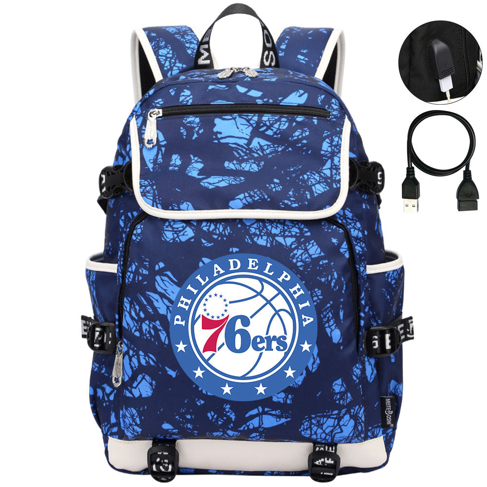 Philadelphia 76ers Backpack School Notebook Travel Bags