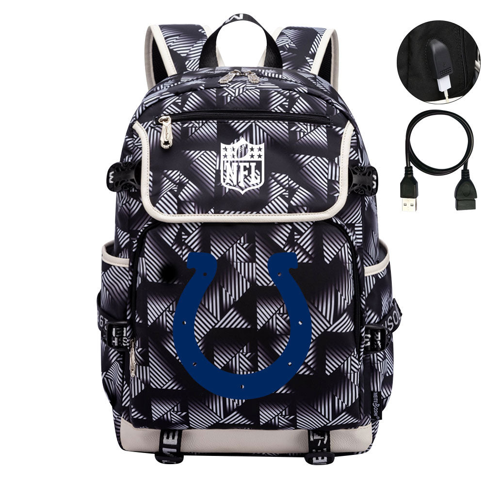Indianapolis Colts Hockey League Backpack School Notebook Travel Bag