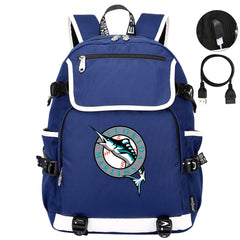Florida Marlins Backpack School Notebook Travel Bags