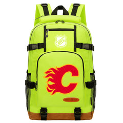 Calgary Flames Hockey League Waterproof Backpack School Notebook Travel Bag