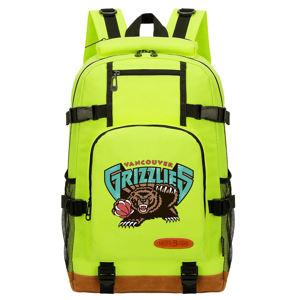 Vancouver Grizzlies Waterproof Backpack School Notebook Travel Bag