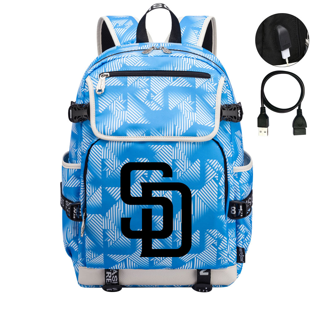 San Diego Padres Backpack School Notebook Travel Bags