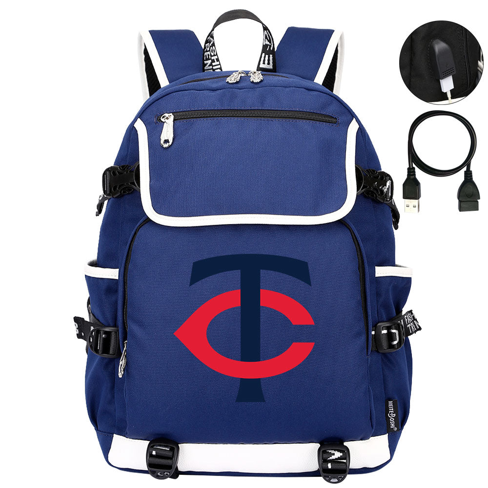 Minnesota Twins Backpack School Notebook Travel Bags
