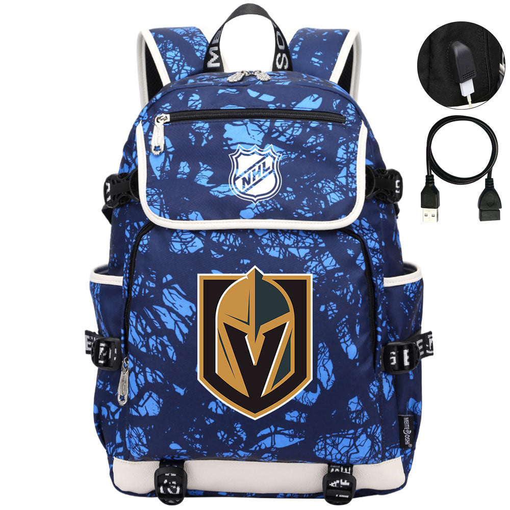 Vegas Golden Knights Hockey League Backpack School Notebook Travel Bag