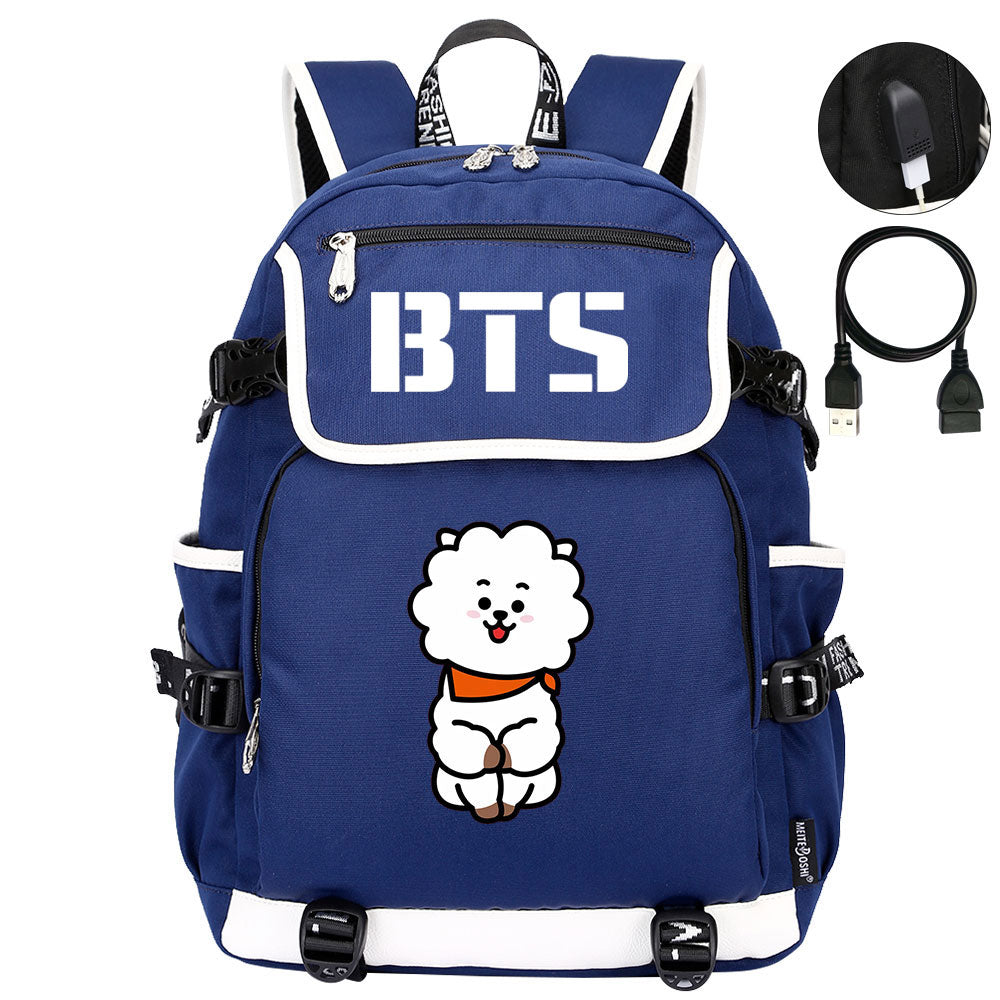 BTS RJ Backpack School Notebook Travel Bags