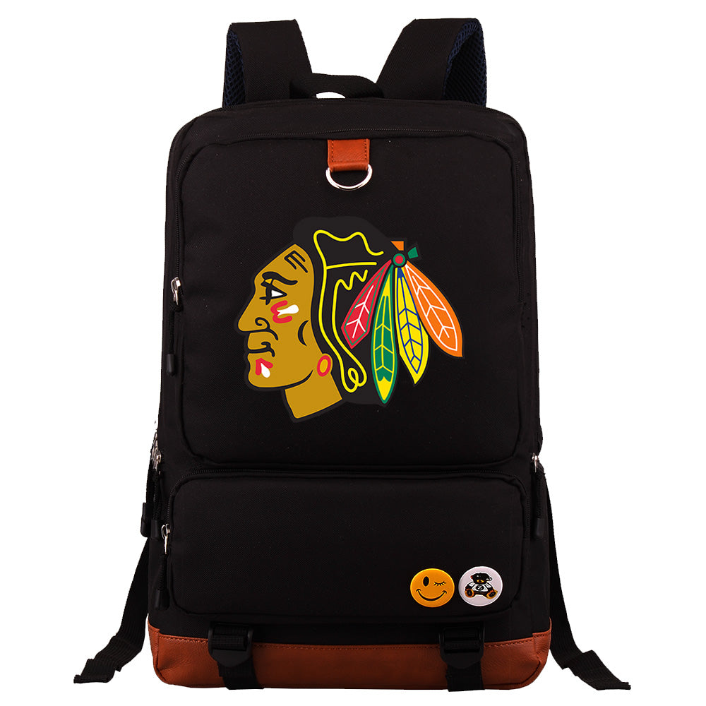 Chicago Blackhawks Hockey Team Proof Backpack NoteBook Laptop School Bag