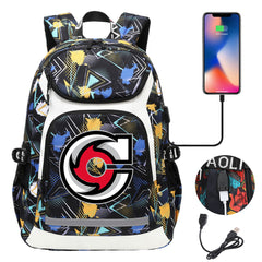 Cincinnati Cyclones Hockey Backpack School Notebook Travel Bags With USB