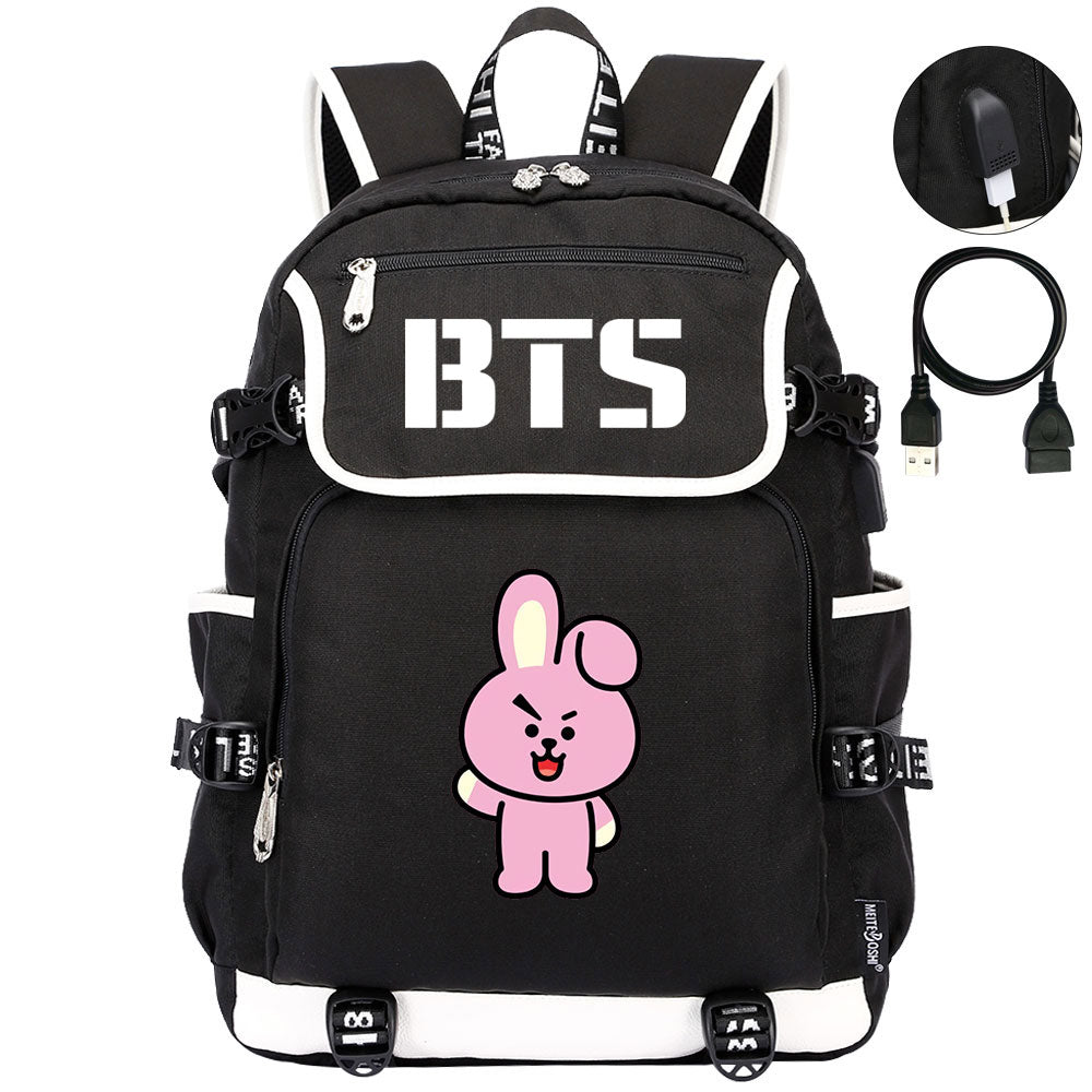 BTS Cooky Backpack School Notebook Travel Bags