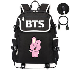 BTS Cooky Backpack School Notebook Travel Bags