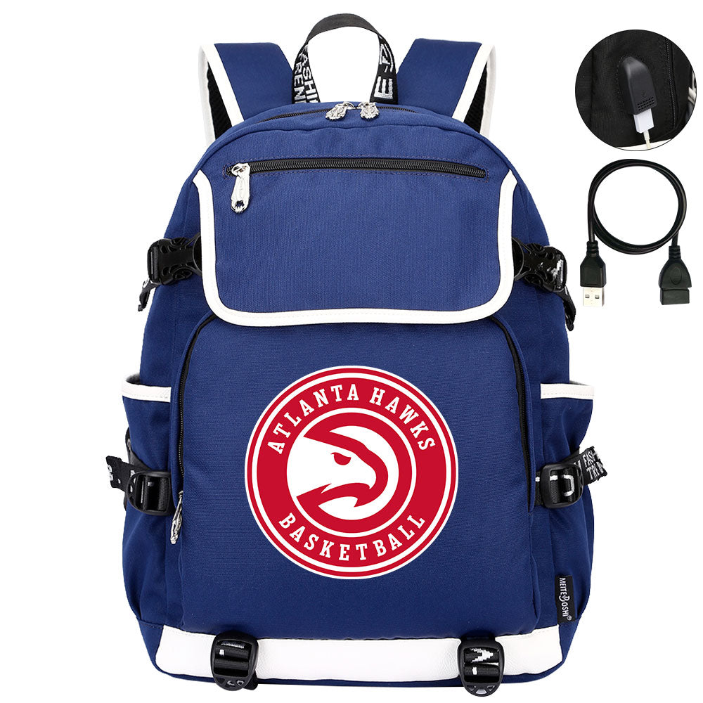 Atlanta Hawks Backpack School Notebook Travel Bags