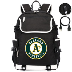 Oakland Athletics Backpack School Notebook Travel Bags