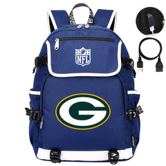 Green Bay Packers Football Team Rugby Backpack School Notebook Travel Bag