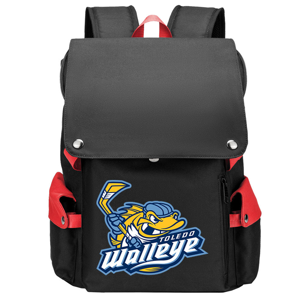 Toledo Walleye School Backpack Oxford Laptop Bag