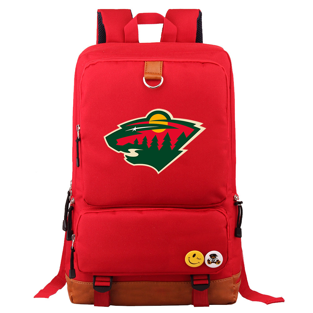 Minnesota Wild Hockey Team Proof Backpack NoteBook Laptop School Bag