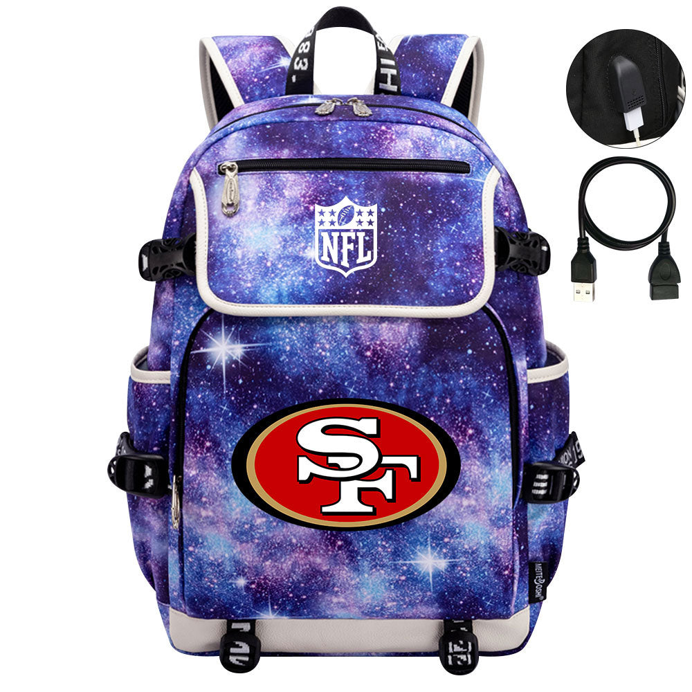 San Francisco 49ers Football Rugby Backpack School Notebook Travel Bags
