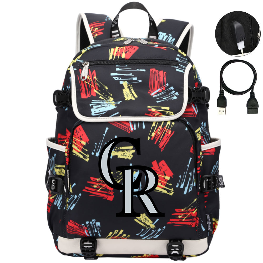 Colorado Rockies Backpack School Notebook Travel Bags