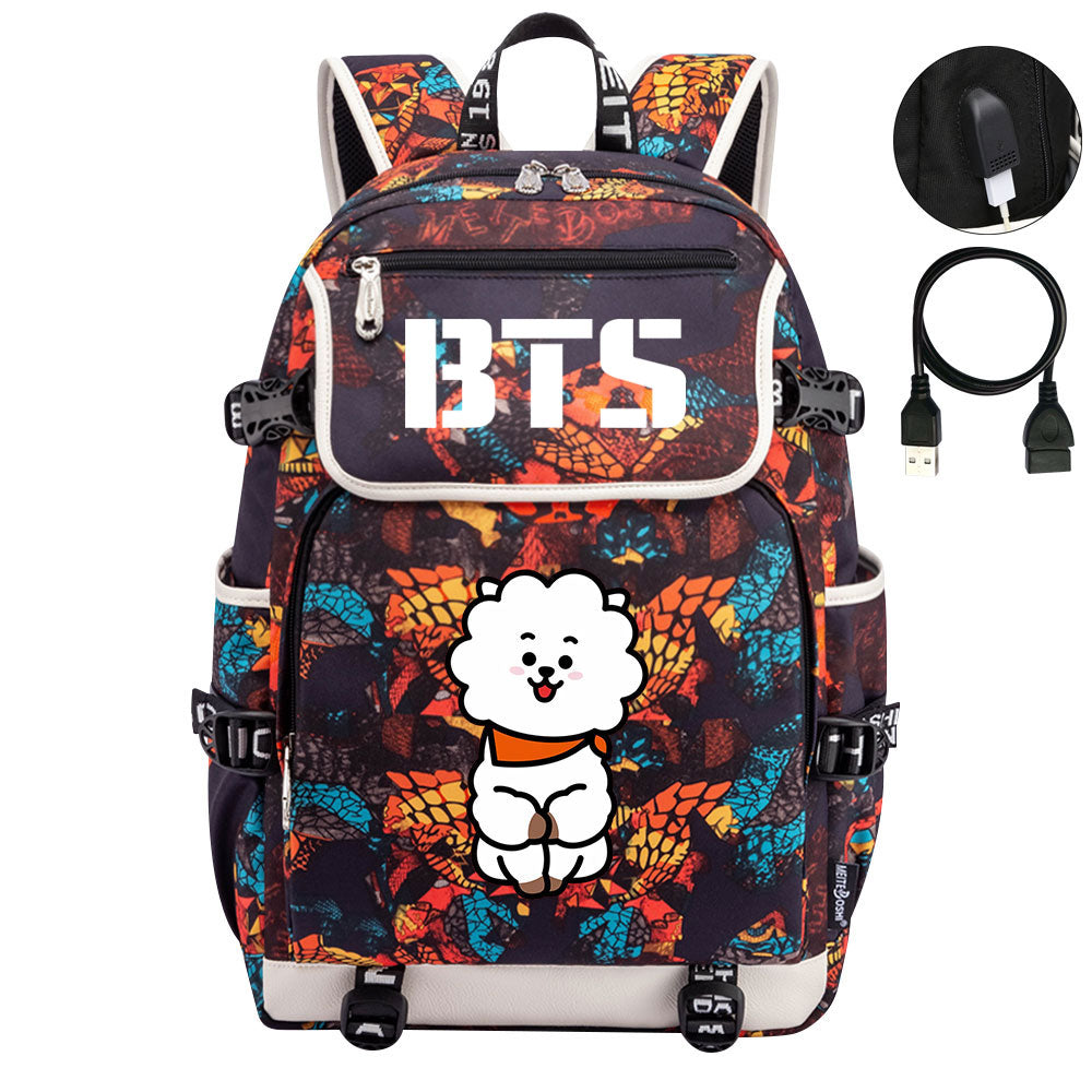 BTS RJ Backpack School Notebook Travel Bags
