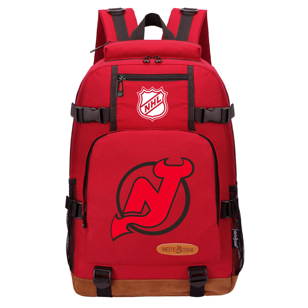 New Jersey Devils Hockey League Waterproof Backpack School Notebook Travel Bag