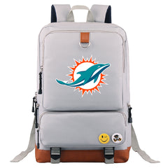 Miami Dolphins Football Team Rugby Proof Backpack NoteBook Laptop School Bag