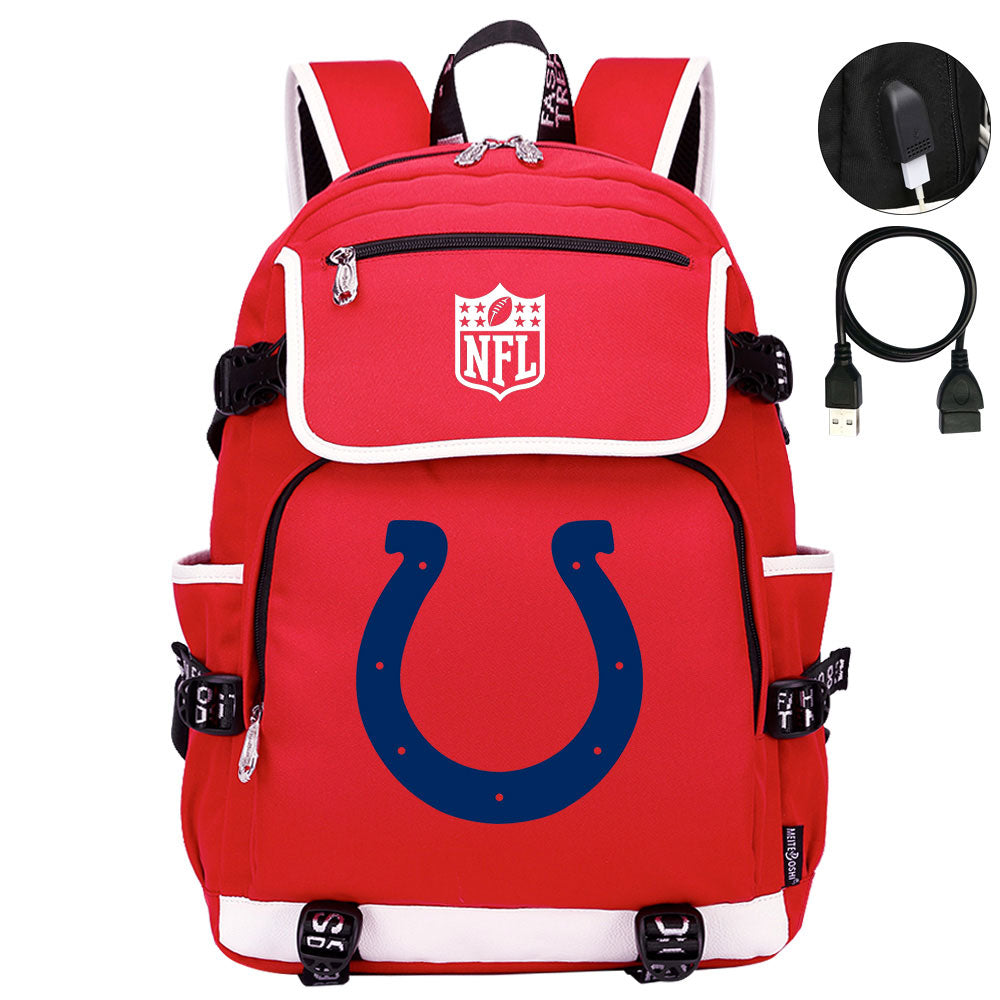 Indianapolis Colts Hockey League Backpack School Notebook Travel Bag