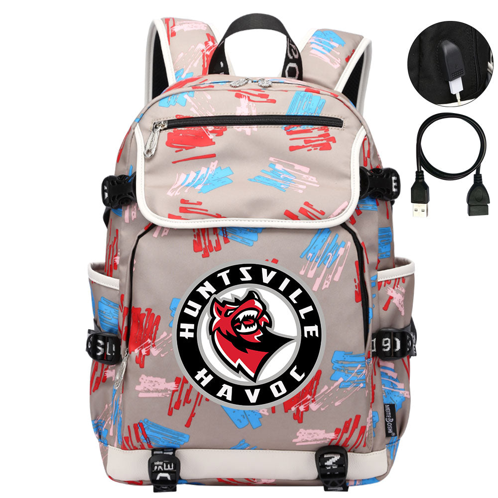Huntsville Havoc Hockey League Backpack School Notebook Travel Bag