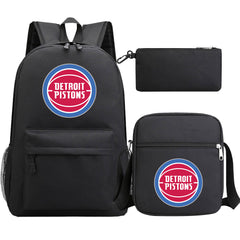 Detroit Pistons Basketball School Backpack Shoulder Bag Pencil Bags 3pcs Set