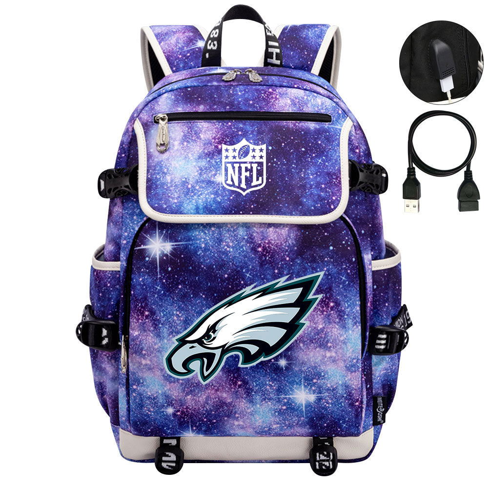 Philadelphia Eagles Football Rugby Backpack School Notebook Travel Bags