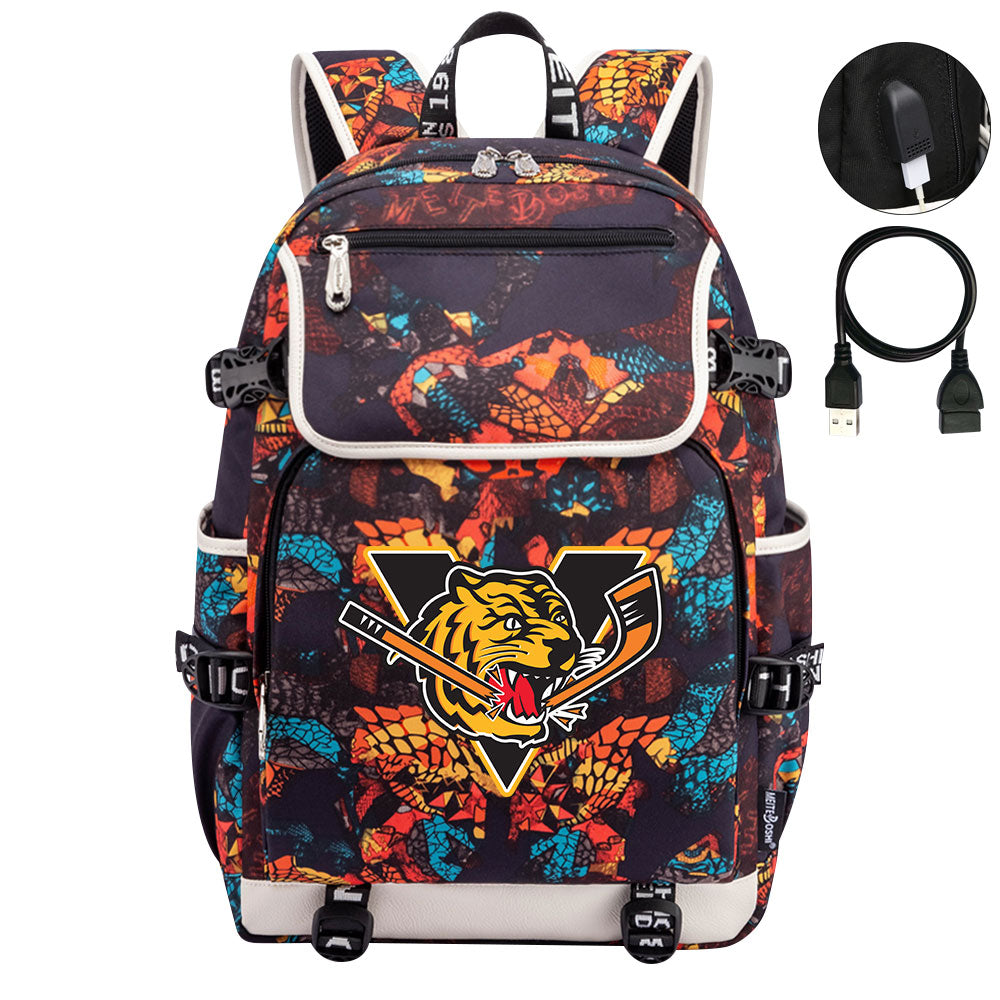Victoriaville Tigres Hockey Backpack School Notebook Travel Bag