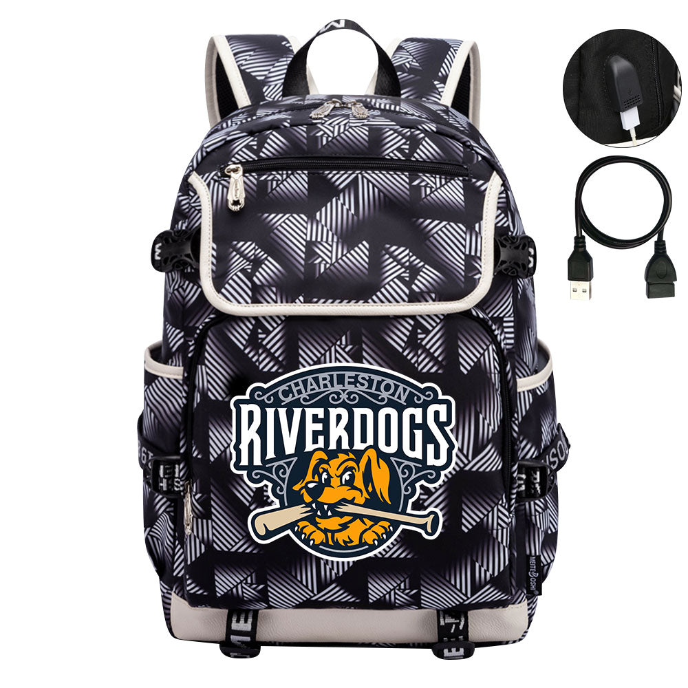 Charleston RiverDogs Backpack School Notebook Travel Bags