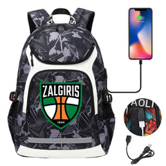 Zalgiris Backpack School Notebook Travel Bags With USB